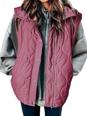 Lightweight Cropped Puffer Vest for Women | Quilted Sleeveless Jacket, Fall